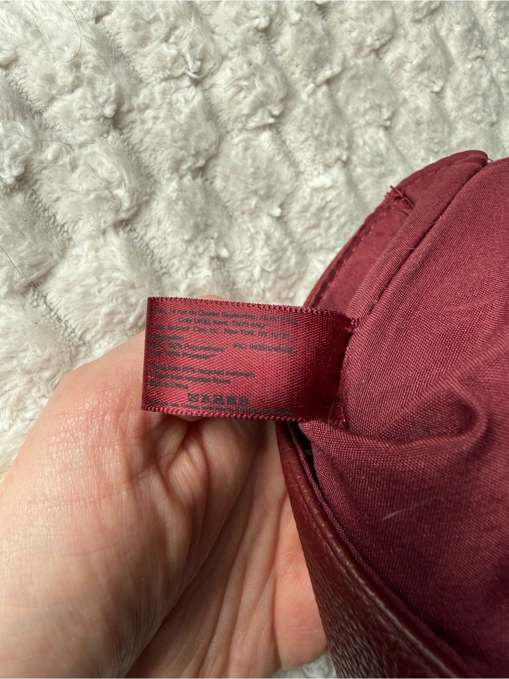 Chloé Parfums Burgundy Pebbled Leather Buckle Wallet - Picture 11 of 11